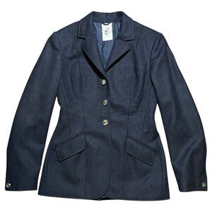 Kentucky Wool Riding Jacket Black Equestrian Women’s Show Hunt Coat VTG Size 34